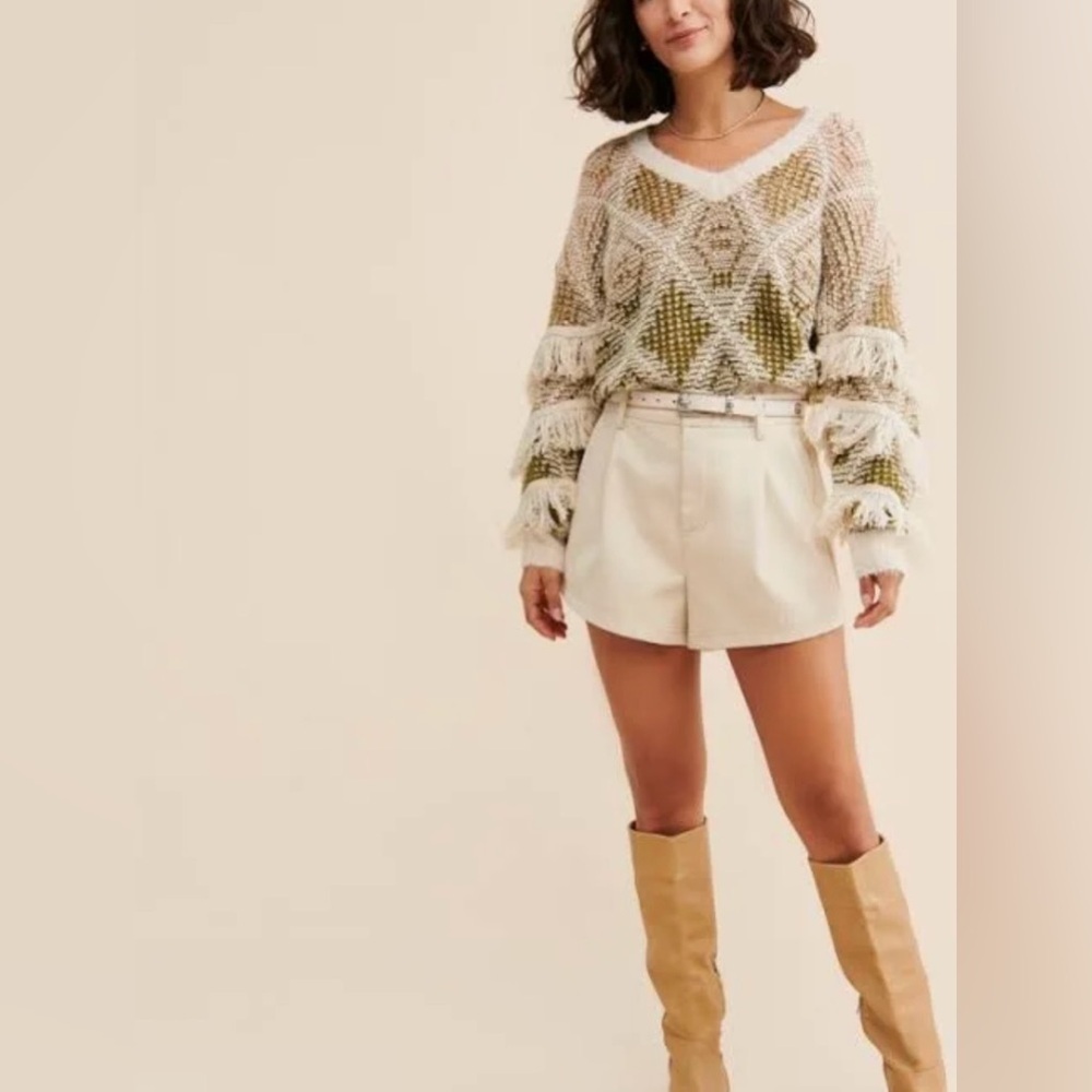 NWT Angie Ombre Fringe Sweater